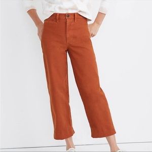 Madewell Slim Emmett Wide-Leg Crop Pants Size 28